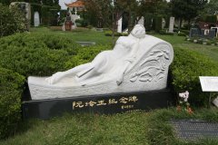 MG冰球游戏碑雕名人堂 | 阮玲玉纪念碑的石雕艺术
